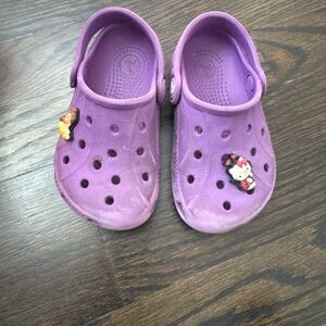 CROCS Kids Lavender Sandals with Fun Charms
